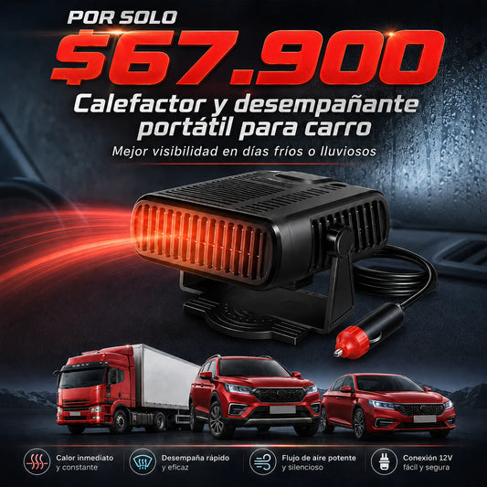Ventilador Calefactor Portatil Carro Pro